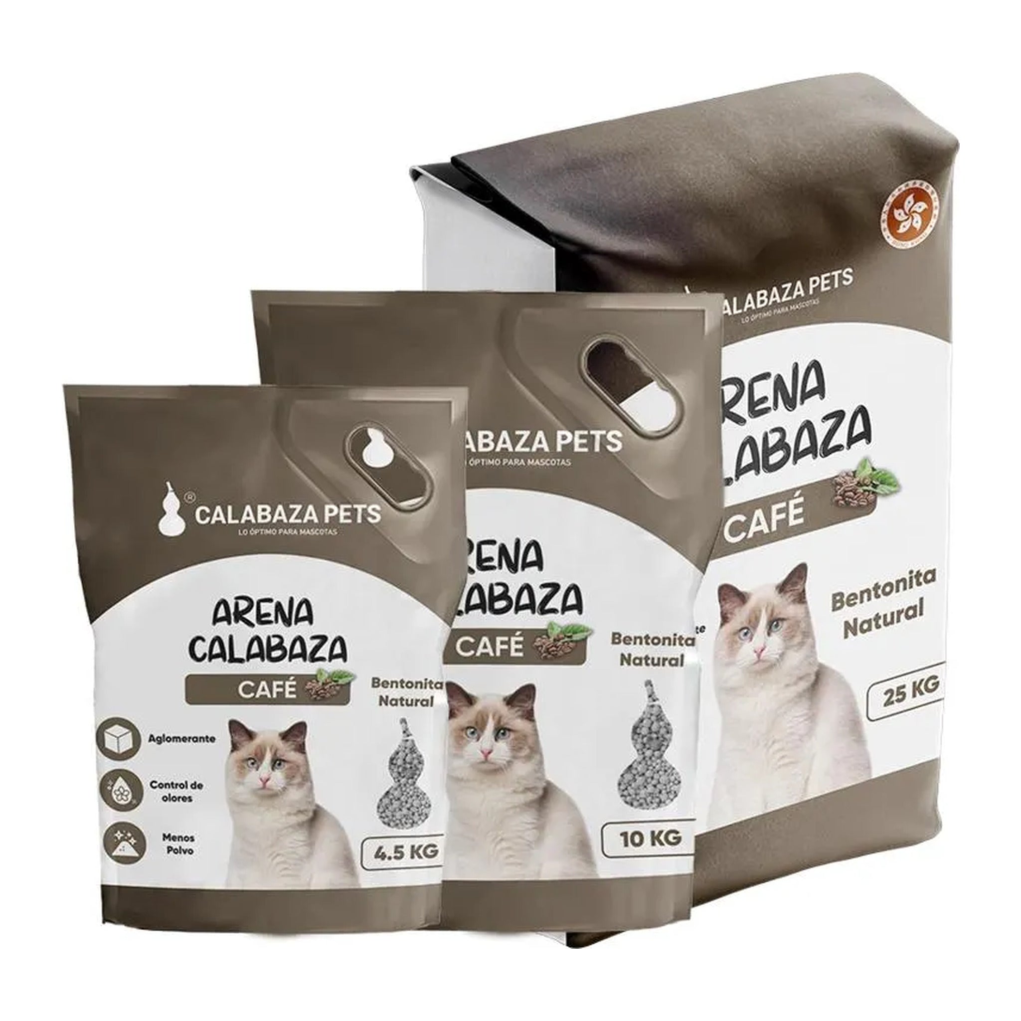 Arena para gatos Calabaza aroma café, bolsa de 25 kg