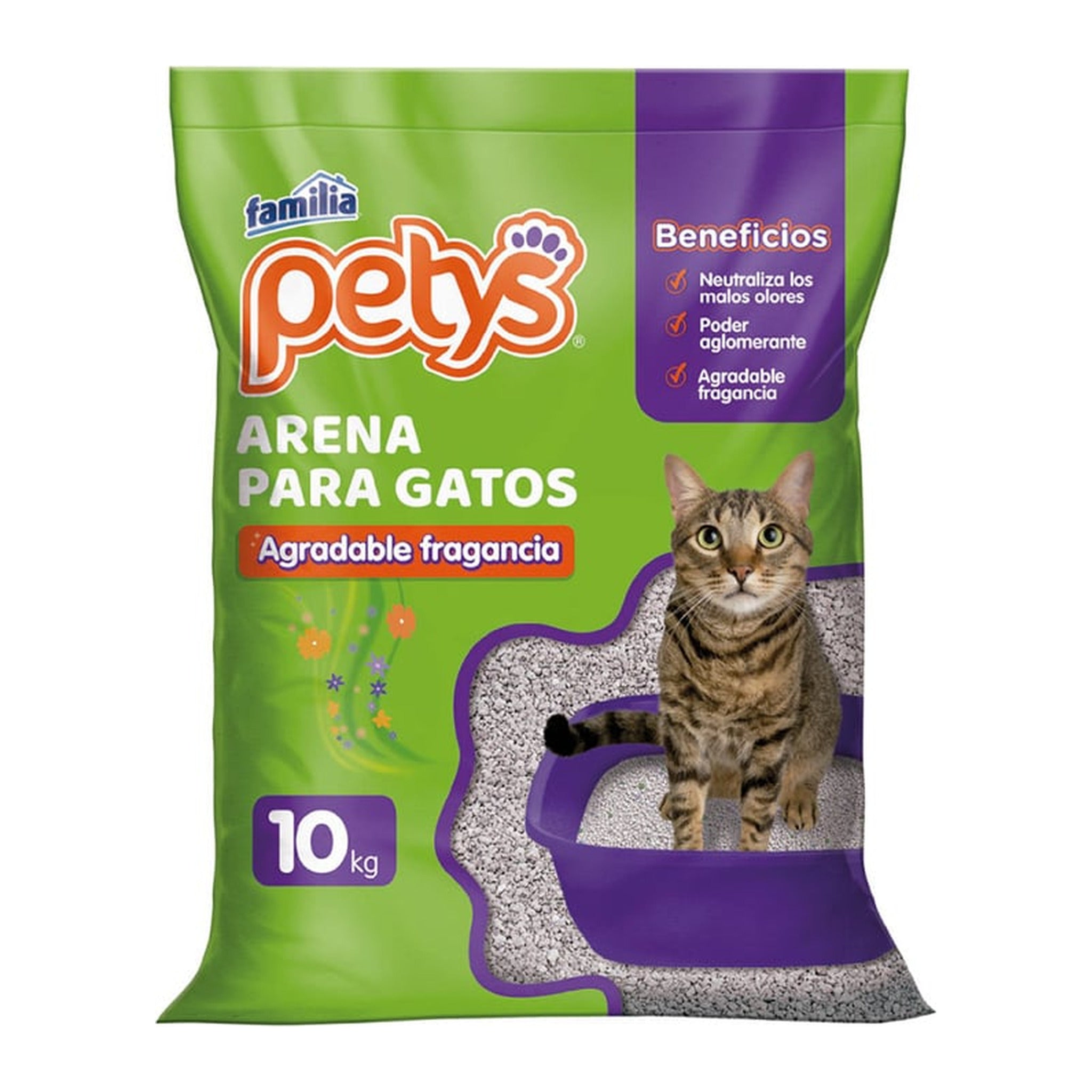 Arena sanitaria Petys para gatos, bolsa de 10 kg