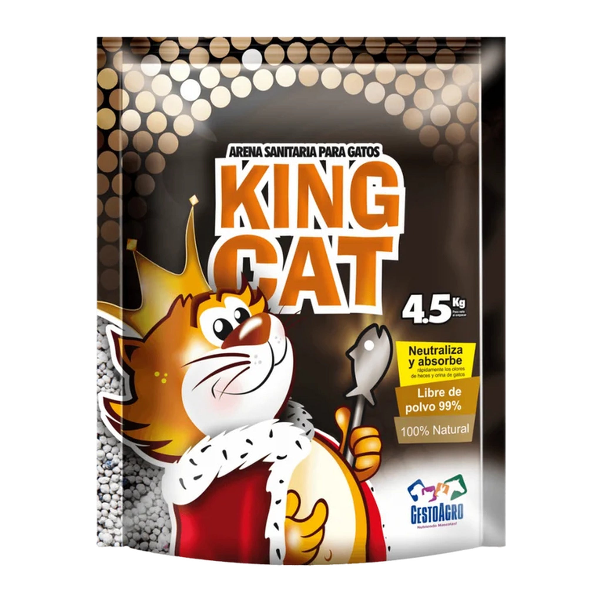 Arena sanitaria King Cat para gatos, bolsa de 25 kg