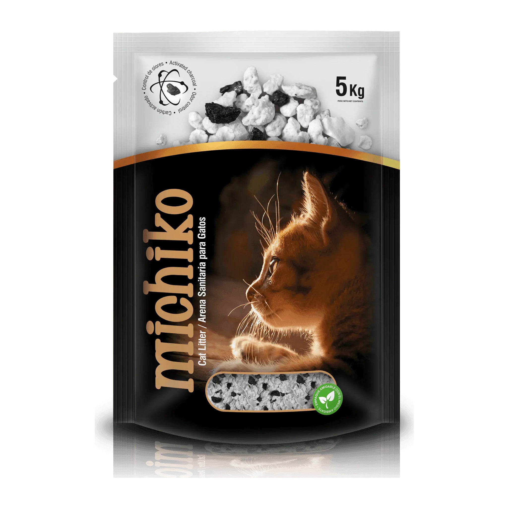 Arena natural Michiko para gatos, bolsa de 5 kg