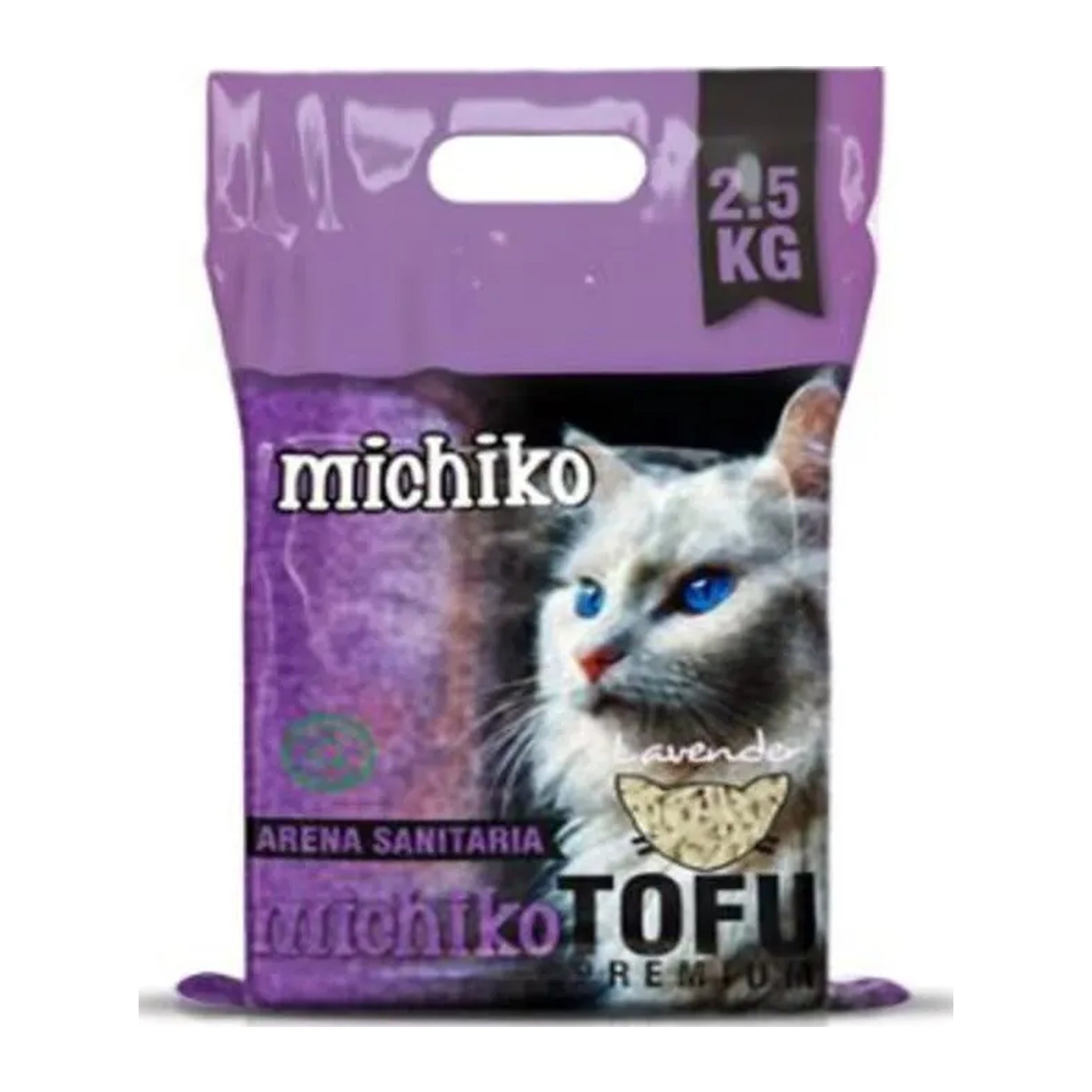 Arena de tofu Michiko Premium aroma lavanda, 2.5 kg