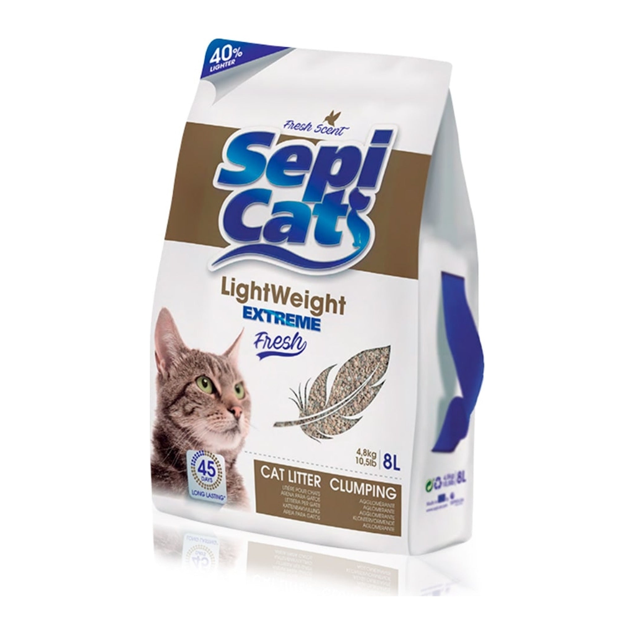 Arena sanitaria Sepicats para gatos, presentación 4.8 kg