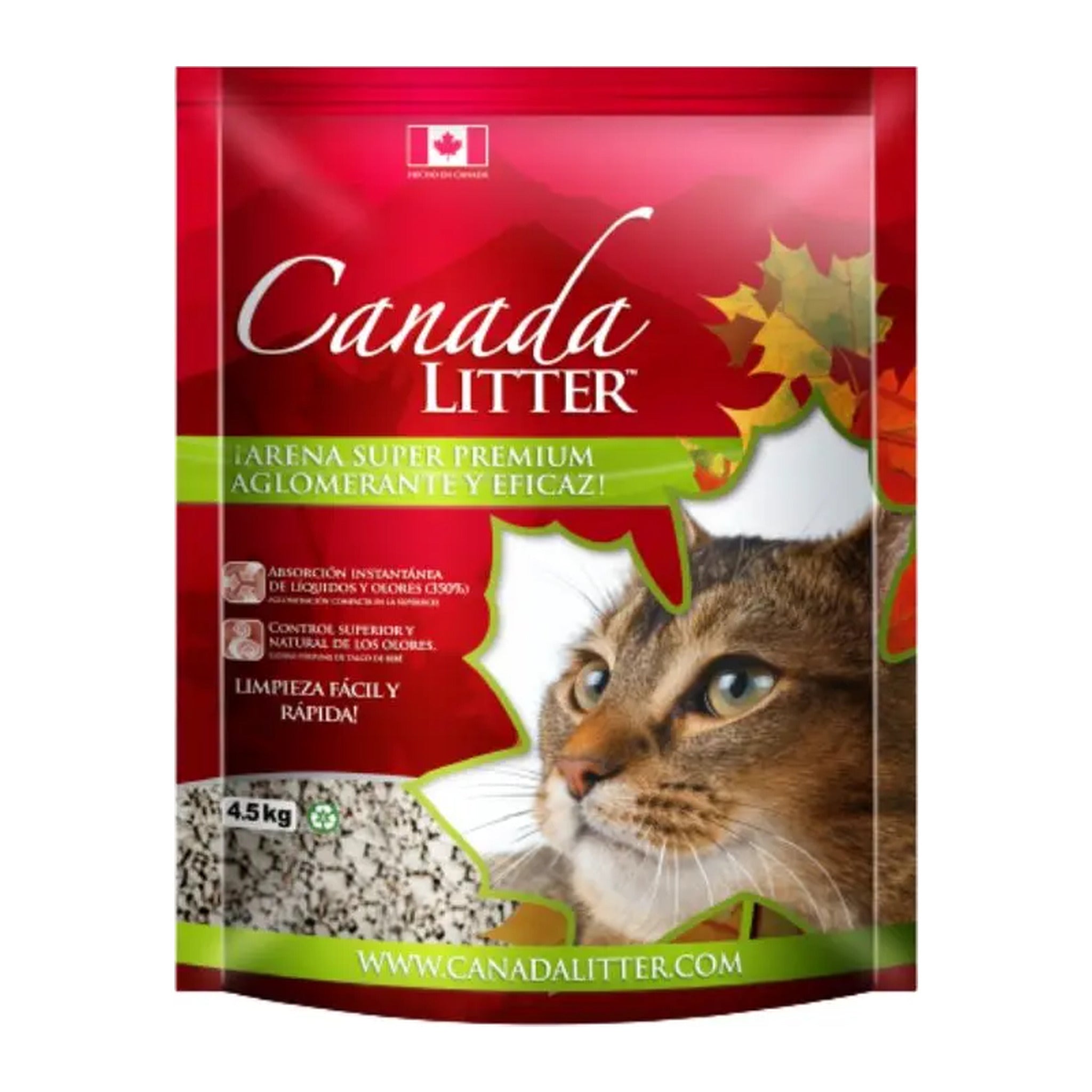 Arena sanitaria Canadian Litter para gatos, bolsa de 18 kg