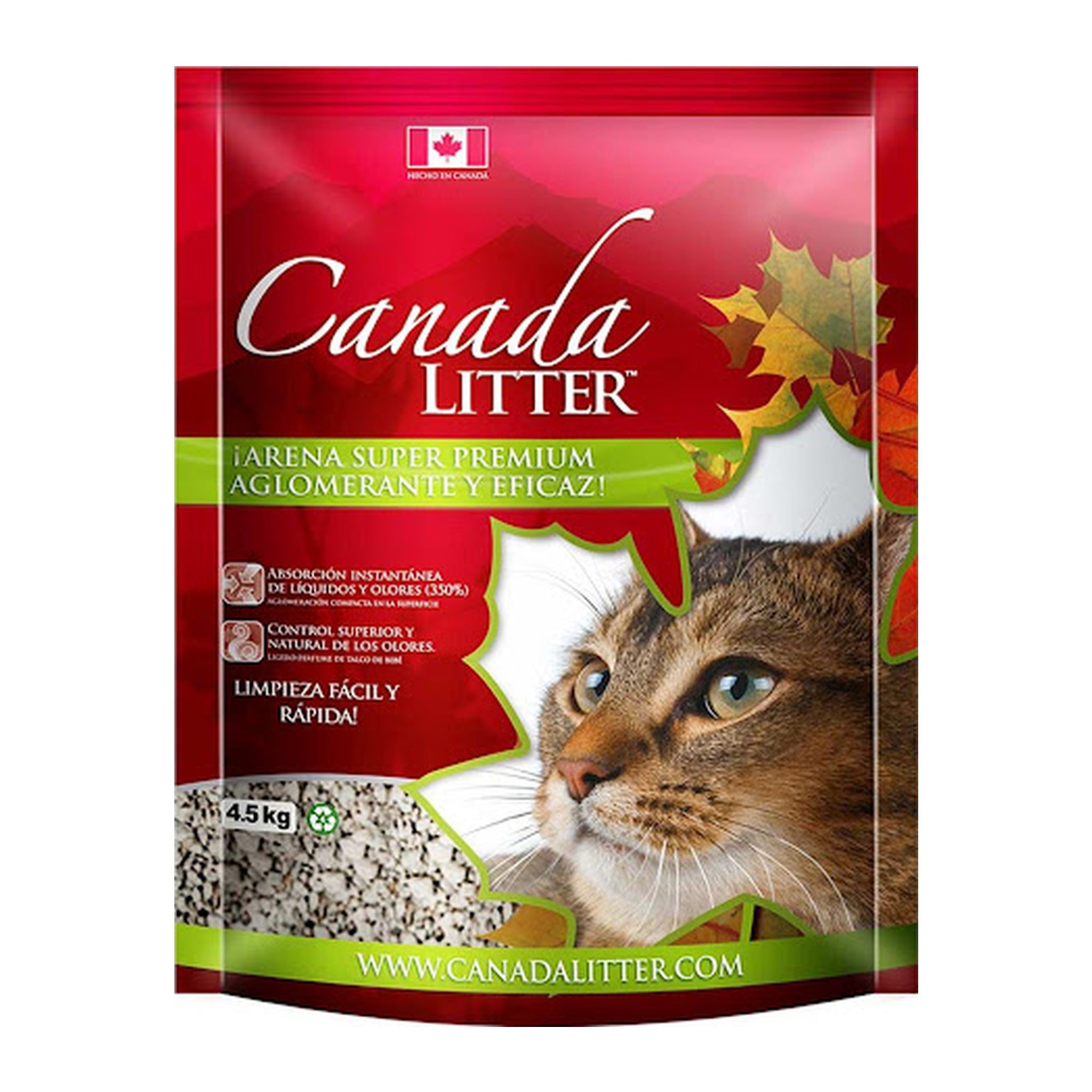 Arena sanitaria Canadian Litter para gatos, 4.5 kg