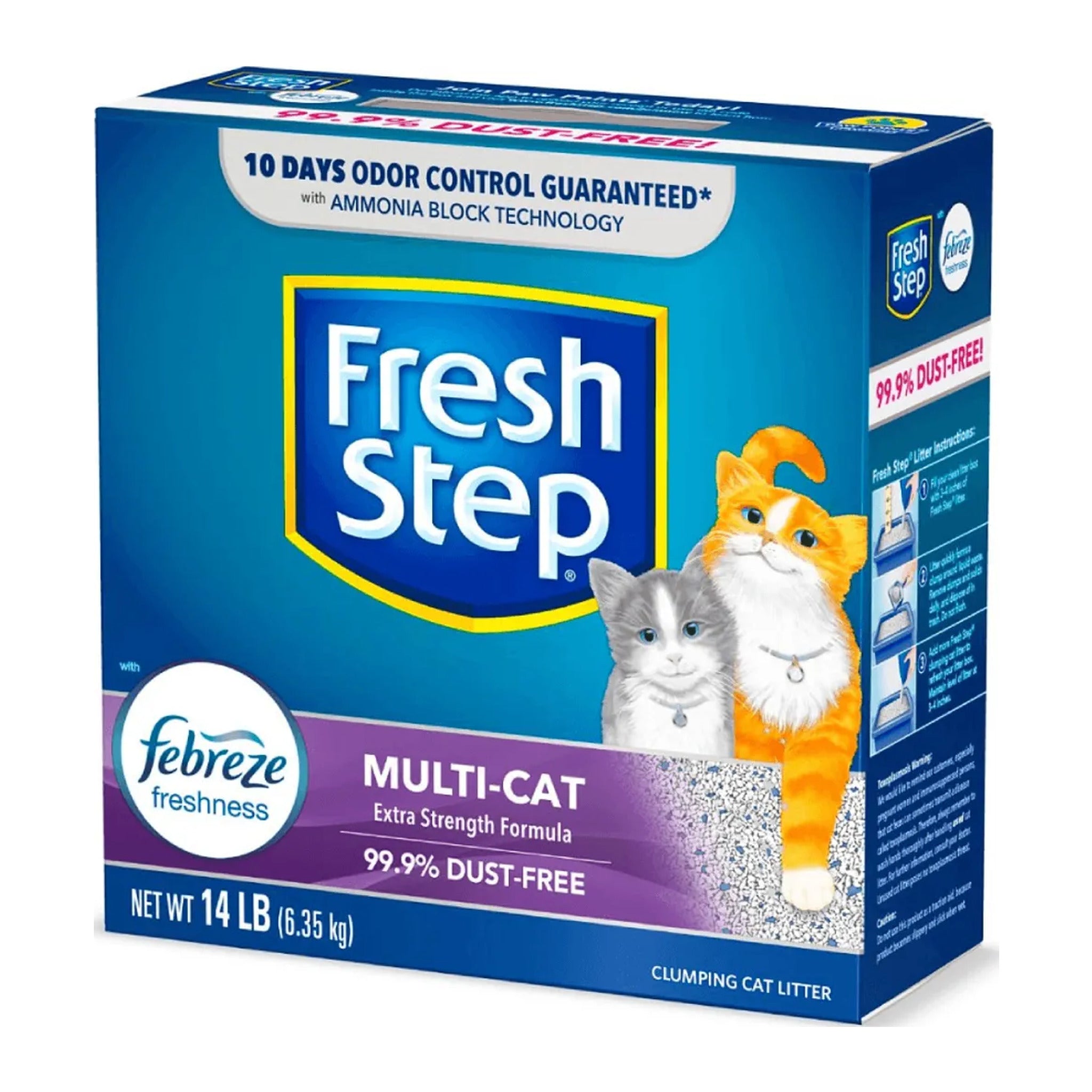 Arena sanitaria Fresh Multi Cat para gatos, 25 libras