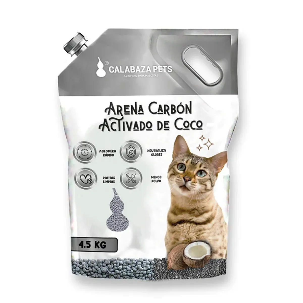 Arena Calabaza Carbón Activado x 4.5 Kg